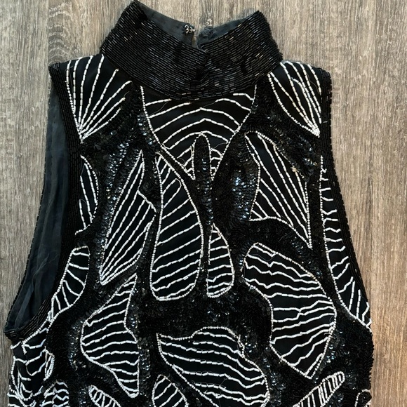 Vintage beaded and sequin midi dress - Picture 2 of 10